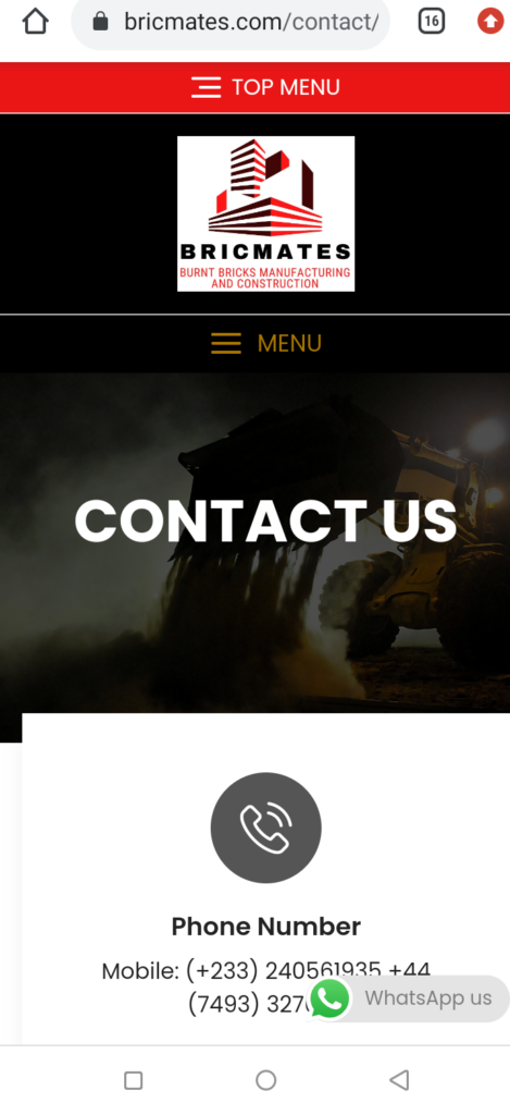 Construction Company Website Development